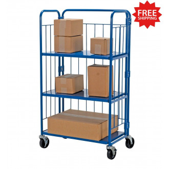 Foldable Nestable Rolling Container Cart, 33-9/16"W x 18-1/16"D - FREE Shipping!